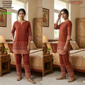 Women's Cotton Flax Kurti Set — Daman Print
